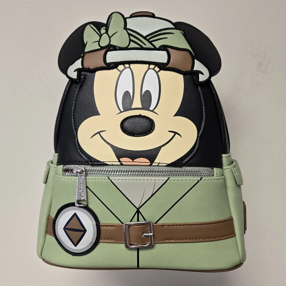 Loungefly Disney Parks Safari Minnie Mouse Animal Kingdom Backpack